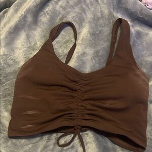 Victoria's Secret (PINK) Brown Ruched Top